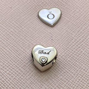 PANDORA Dad Heart Charm